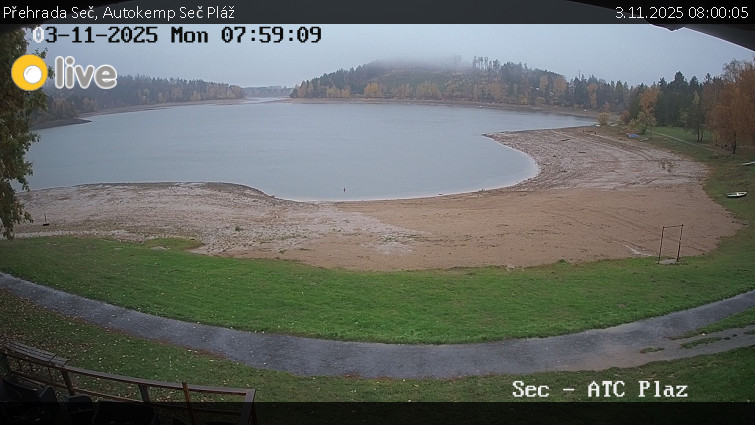 Přehrada Seč - Autokemp Seč Pláž - 3.11.2025 v 08:00