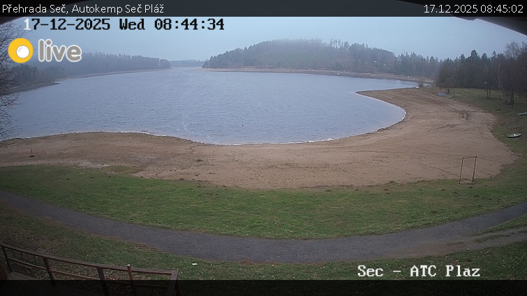 Přehrada Seč - Autokemp Seč Pláž - 17.12.2025 v 08:45