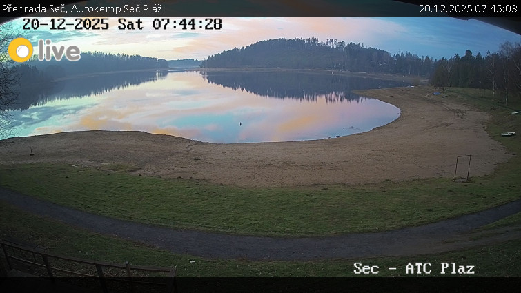 Přehrada Seč - Autokemp Seč Pláž - 20.12.2025 v 07:45
