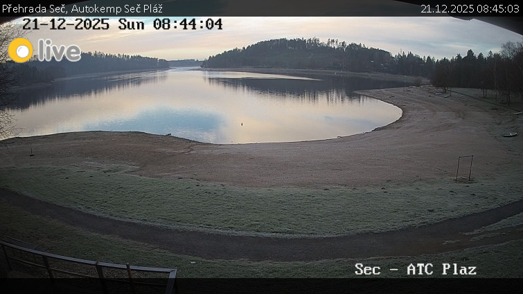 Přehrada Seč - Autokemp Seč Pláž - 21.12.2025 v 08:45