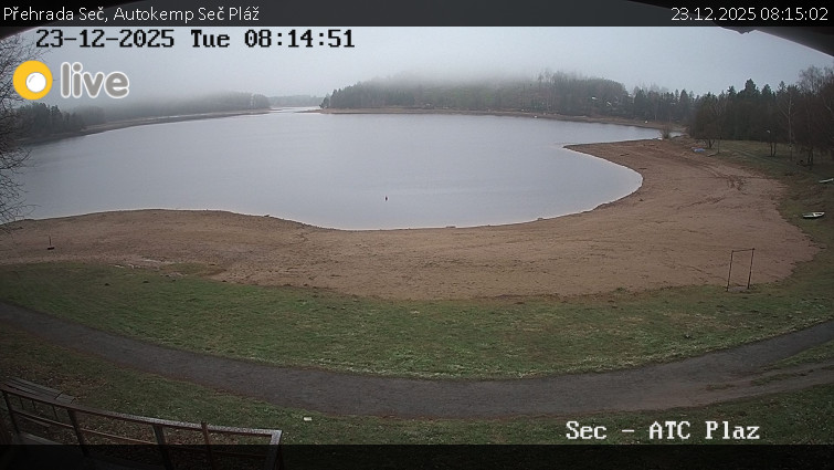 Přehrada Seč - Autokemp Seč Pláž - 23.12.2025 v 08:15