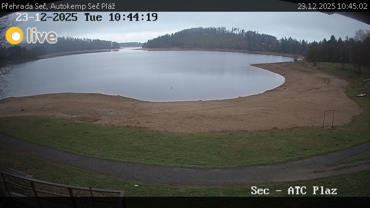 Přehrada Seč - Autokemp Seč Pláž - 23.12.2025 v 10:45