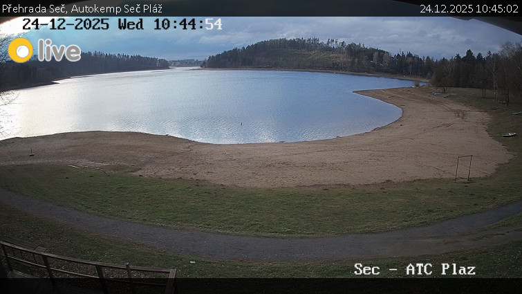 Přehrada Seč - Autokemp Seč Pláž - 24.12.2025 v 10:45