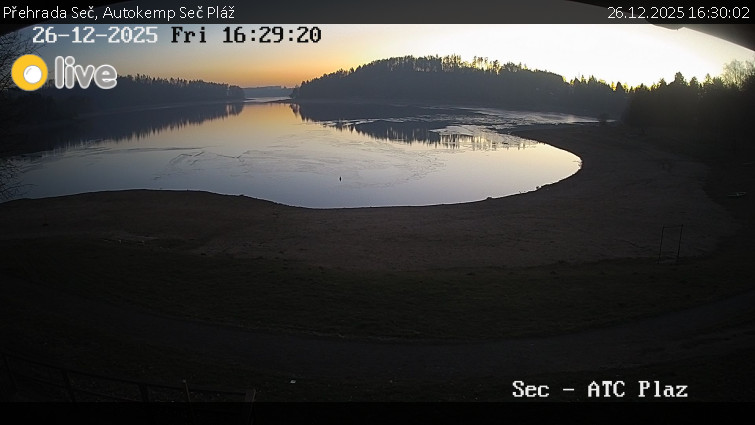 Přehrada Seč - Autokemp Seč Pláž - 26.12.2025 v 16:30