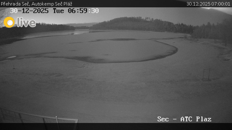 Přehrada Seč - Autokemp Seč Pláž - 30.12.2025 v 07:00
