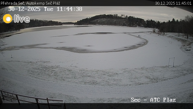 Přehrada Seč - Autokemp Seč Pláž - 30.12.2025 v 11:45