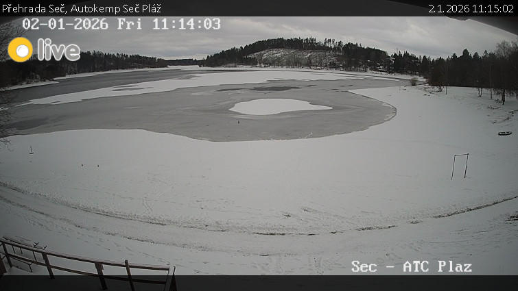Přehrada Seč - Autokemp Seč Pláž - 2.1.2026 v 11:15