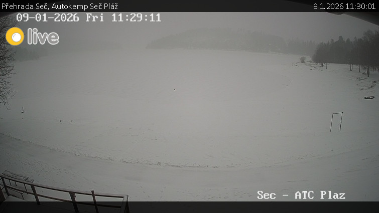 Přehrada Seč - Autokemp Seč Pláž - 9.1.2026 v 11:30