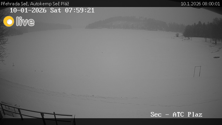 Přehrada Seč - Autokemp Seč Pláž - 10.1.2026 v 08:00