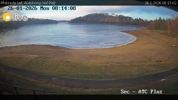 Přehrada Seč - Autokemp Seč Pláž - 26.1.2026 v 08:15