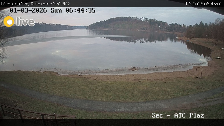 Přehrada Seč - Autokemp Seč Pláž - 1.3.2026 v 06:45