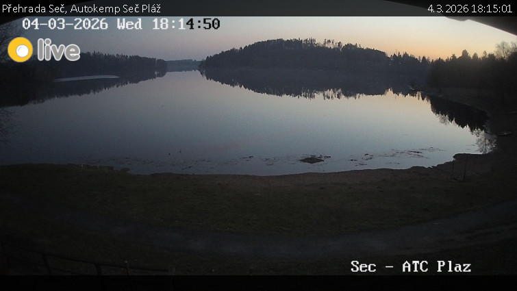 Přehrada Seč - Autokemp Seč Pláž - 4.3.2026 v 18:15