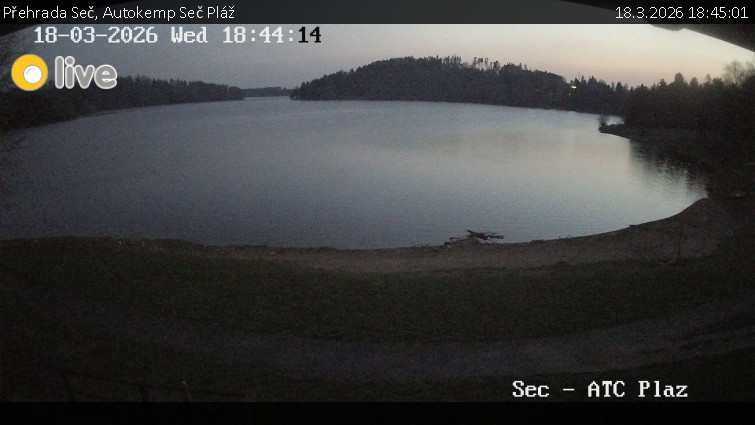 Přehrada Seč - Autokemp Seč Pláž - 18.3.2026 v 18:45