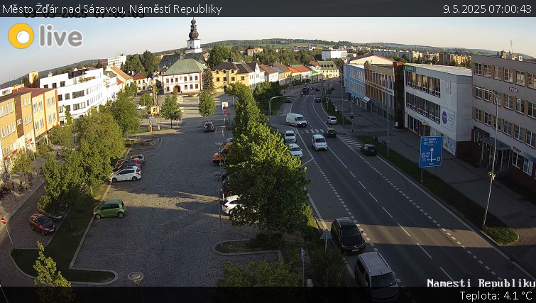 Město Žďár nad Sázavou - Náměstí Republiky - 9.5.2025 v 07:00 Město Žďár nad Sázavou - Náměstí Republiky - 9.5.2025 v 07:00