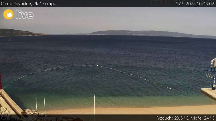 Camp Kovačine - Pláž kempu - 17.9.2025 v 10:45