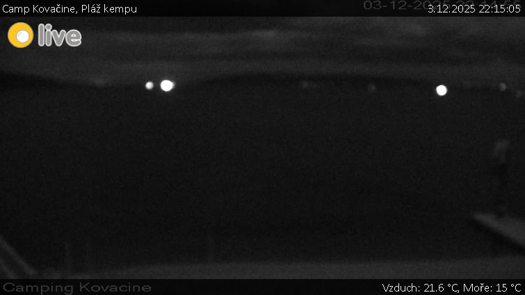 Camp Kovačine - Pláž kempu - 3.12.2025 v 22:15