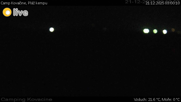 Camp Kovačine - Pláž kempu - 21.12.2025 v 03:00