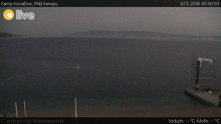 Camp Kovačine - Pláž kempu - 10.5.2026 v 05:00