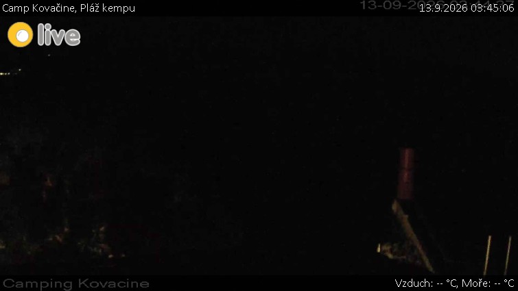 Camp Kovačine - Pláž kempu - 13.9.2026 v 03:45