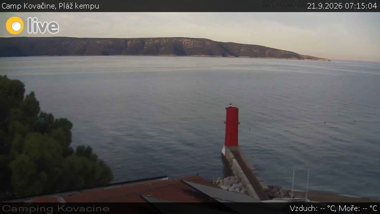 Camp Kovačine - Pláž kempu - 21.9.2026 v 07:15