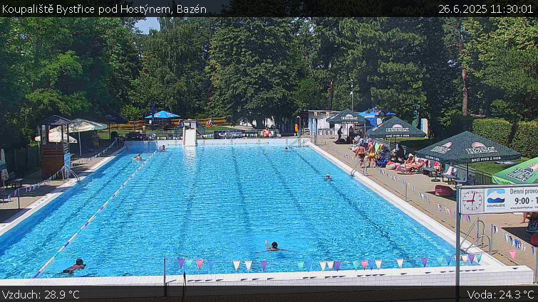 Koupaliště Bystřice pod Hostýnem - Bazén - 26.6.2025 v 11:30 Koupaliště Bystřice pod Hostýnem - Bazén - 26.6.2025 v 11:30
