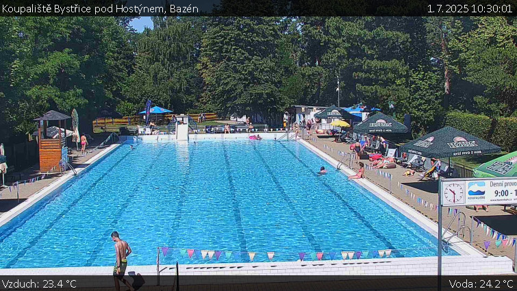 Koupaliště Bystřice pod Hostýnem - Bazén - 1.7.2025 v 10:30