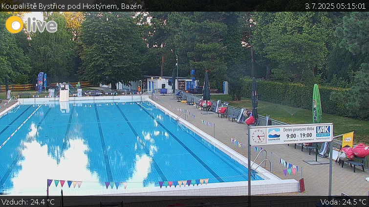 Koupaliště Bystřice pod Hostýnem - Bazén - 3.7.2025 v 05:15