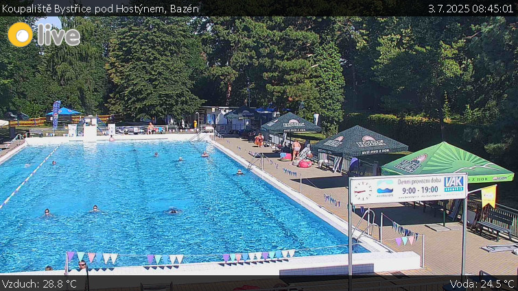 Koupaliště Bystřice pod Hostýnem - Bazén - 3.7.2025 v 08:45