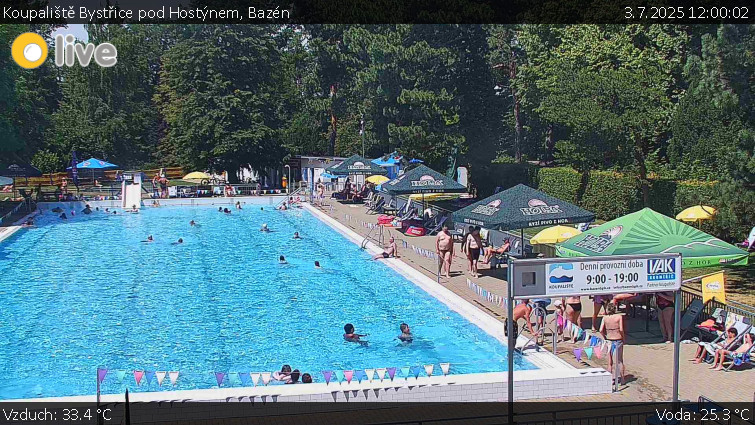 Koupaliště Bystřice pod Hostýnem - Bazén - 3.7.2025 v 12:00