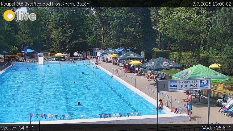 Koupaliště Bystřice pod Hostýnem - Bazén - 3.7.2025 v 13:00