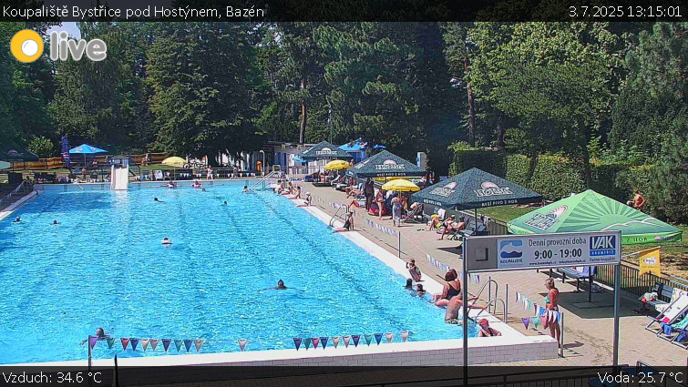 Koupaliště Bystřice pod Hostýnem - Bazén - 3.7.2025 v 13:15