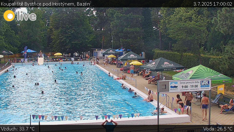 Koupaliště Bystřice pod Hostýnem - Bazén - 3.7.2025 v 17:00