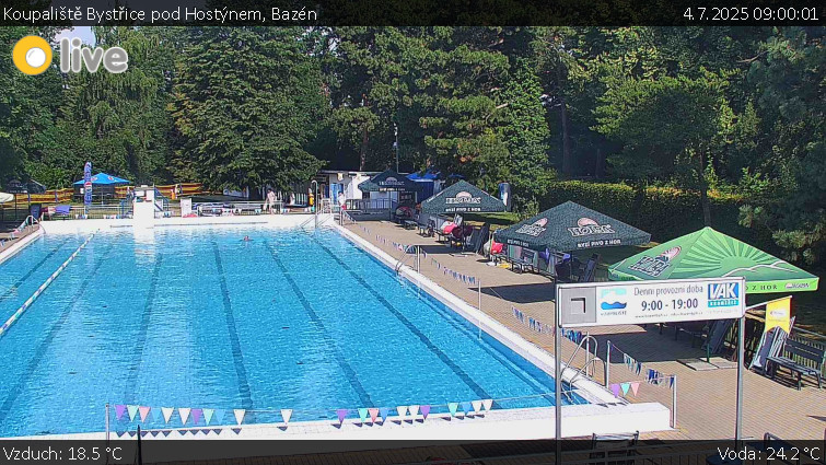 Koupaliště Bystřice pod Hostýnem - Bazén - 4.7.2025 v 09:00 Koupaliště Bystřice pod Hostýnem - Bazén - 4.7.2025 v 09:00