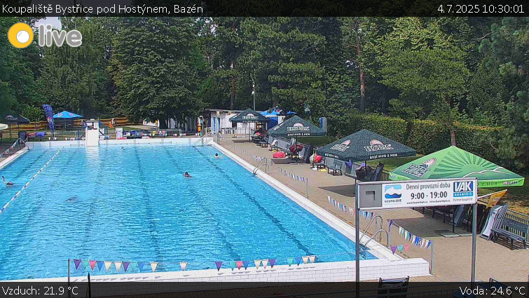 Koupaliště Bystřice pod Hostýnem - Bazén - 4.7.2025 v 10:30 Koupaliště Bystřice pod Hostýnem - Bazén - 4.7.2025 v 10:30