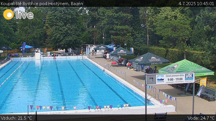 Koupaliště Bystřice pod Hostýnem - Bazén - 4.7.2025 v 10:45 Koupaliště Bystřice pod Hostýnem - Bazén - 4.7.2025 v 10:45