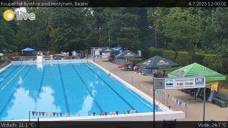 Koupaliště Bystřice pod Hostýnem - Bazén - 4.7.2025 v 12:00 Koupaliště Bystřice pod Hostýnem - Bazén - 4.7.2025 v 12:00