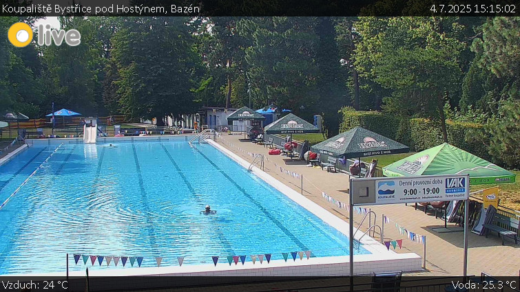 Koupaliště Bystřice pod Hostýnem - Bazén - 4.7.2025 v 15:15 Koupaliště Bystřice pod Hostýnem - Bazén - 4.7.2025 v 15:15