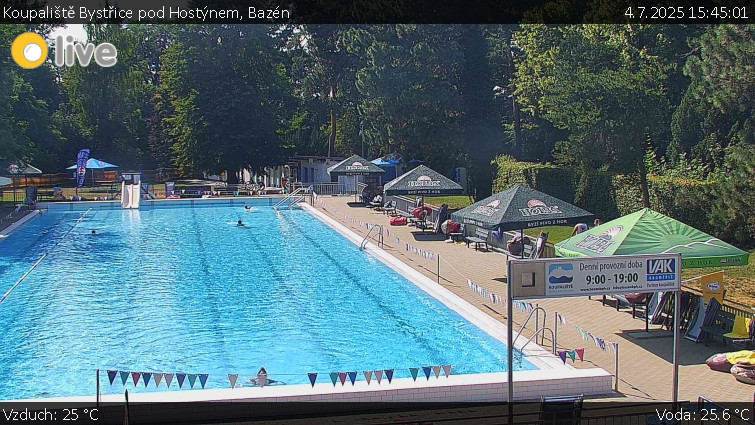 Koupaliště Bystřice pod Hostýnem - Bazén - 4.7.2025 v 15:45 Koupaliště Bystřice pod Hostýnem - Bazén - 4.7.2025 v 15:45