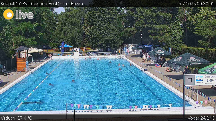 Koupaliště Bystřice pod Hostýnem - Bazén - 6.7.2025 v 09:30 Koupaliště Bystřice pod Hostýnem - Bazén - 6.7.2025 v 09:30
