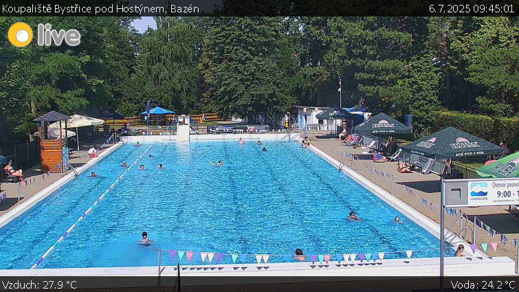 Koupaliště Bystřice pod Hostýnem - Bazén - 6.7.2025 v 09:45 Koupaliště Bystřice pod Hostýnem - Bazén - 6.7.2025 v 09:45
