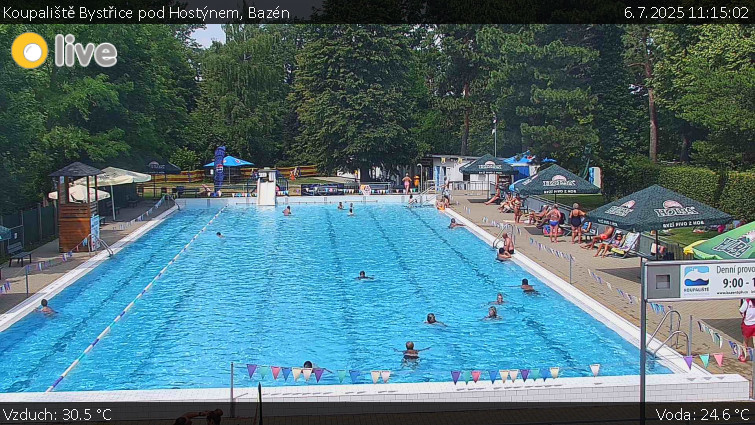 Koupaliště Bystřice pod Hostýnem - Bazén - 6.7.2025 v 11:15 Koupaliště Bystřice pod Hostýnem - Bazén - 6.7.2025 v 11:15