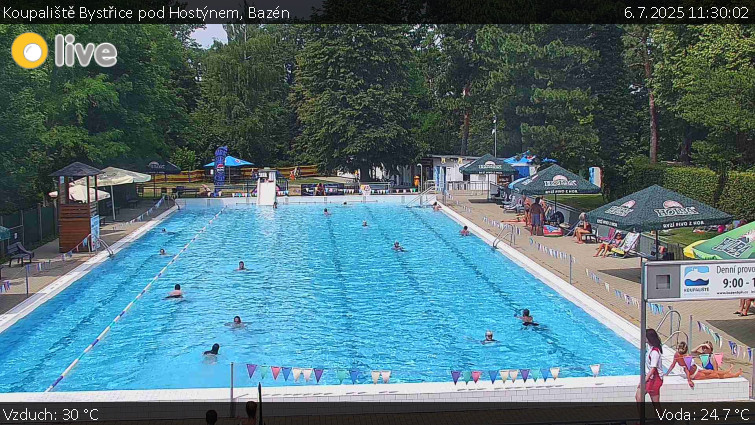 Koupaliště Bystřice pod Hostýnem - Bazén - 6.7.2025 v 11:30 Koupaliště Bystřice pod Hostýnem - Bazén - 6.7.2025 v 11:30