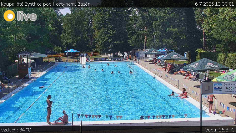Koupaliště Bystřice pod Hostýnem - Bazén - 6.7.2025 v 13:30 Koupaliště Bystřice pod Hostýnem - Bazén - 6.7.2025 v 13:30
