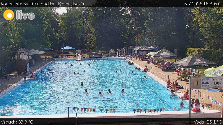 Koupaliště Bystřice pod Hostýnem - Bazén - 6.7.2025 v 16:30 Koupaliště Bystřice pod Hostýnem - Bazén - 6.7.2025 v 16:30