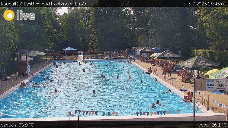 Koupaliště Bystřice pod Hostýnem - Bazén - 6.7.2025 v 16:45 Koupaliště Bystřice pod Hostýnem - Bazén - 6.7.2025 v 16:45