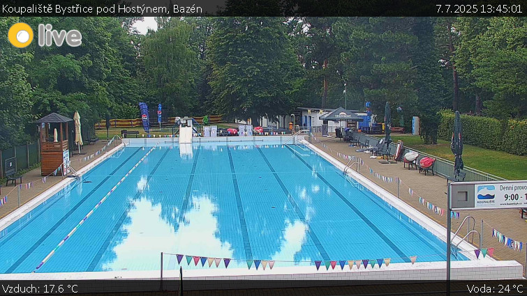 Koupaliště Bystřice pod Hostýnem - Bazén - 7.7.2025 v 13:45 Koupaliště Bystřice pod Hostýnem - Bazén - 7.7.2025 v 13:45