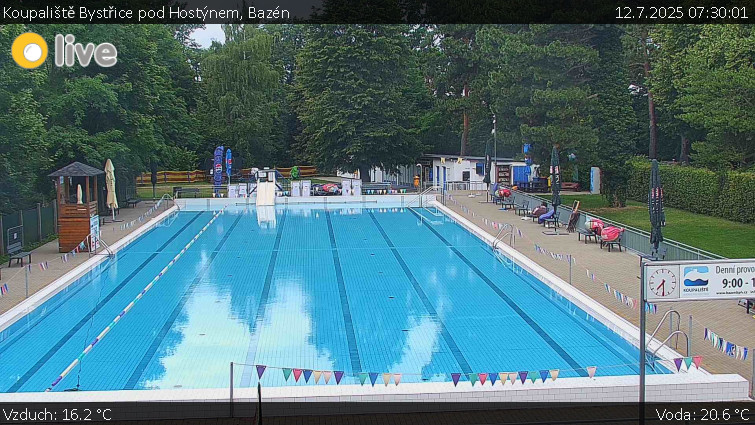 Koupaliště Bystřice pod Hostýnem - Bazén - 12.7.2025 v 07:30