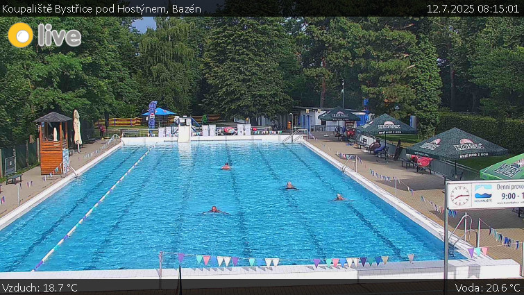 Koupaliště Bystřice pod Hostýnem - Bazén - 12.7.2025 v 08:15