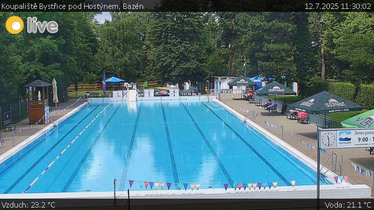 Koupaliště Bystřice pod Hostýnem - Bazén - 12.7.2025 v 11:30 Koupaliště Bystřice pod Hostýnem - Bazén - 12.7.2025 v 11:30