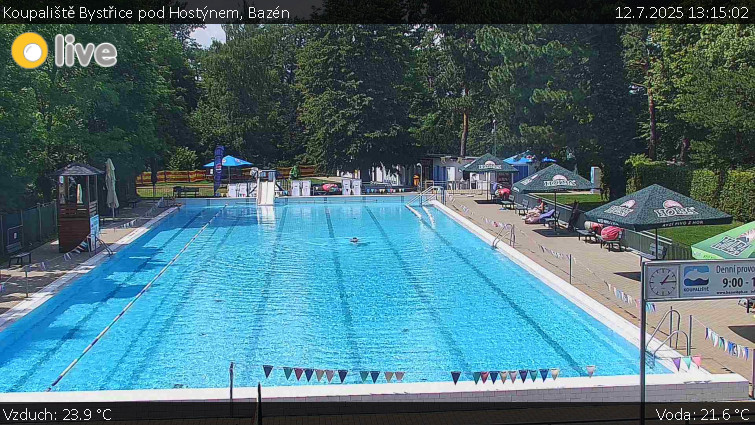 Koupaliště Bystřice pod Hostýnem - Bazén - 12.7.2025 v 13:15